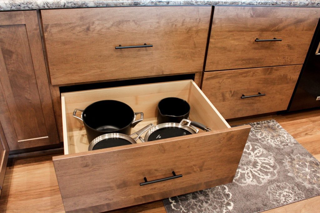 Pullout Drawer Storage in Kitchen